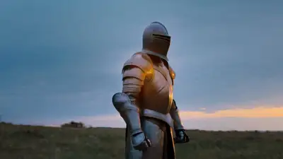 Medieval Knight Burning in Armor Cinematic