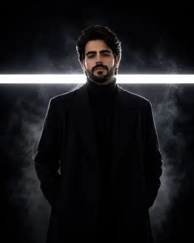 Luxury Studio Portrait with LED Light Bar