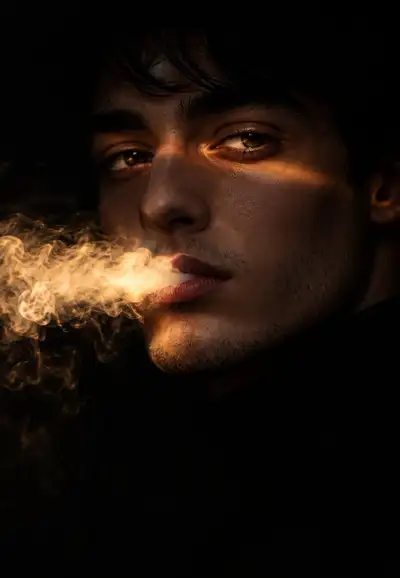 Chiaroscuro Exhale Portrait