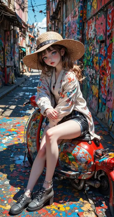 Chica con estilo en Scooty