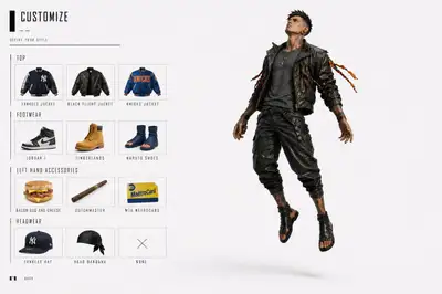 Gaming Character Customization Screen Prompt