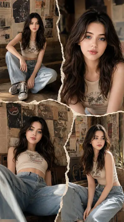 Retro Urban Collage Portrait Shoot