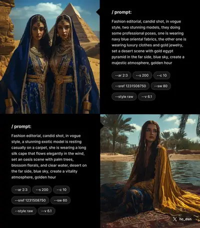 Opulent Mythos Fashion Editorial - Oasis Serenity