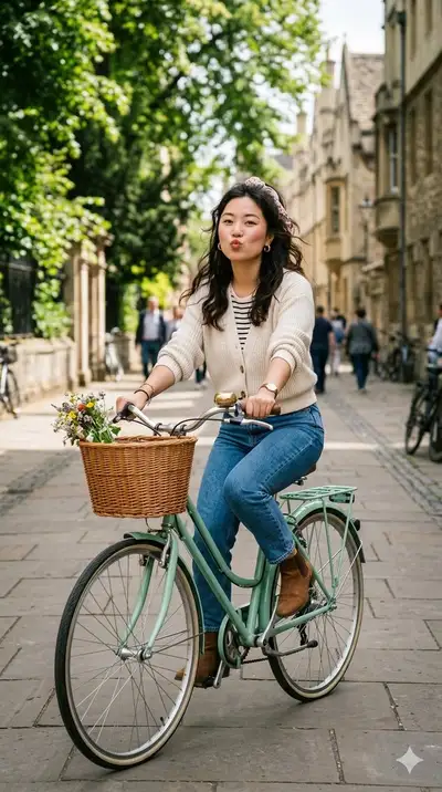 Vintage European Bicycle Lifestyle Shot