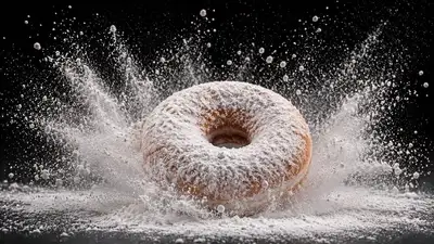 Modèle de photographie culinaire à explosion de poudre haute vitesse
