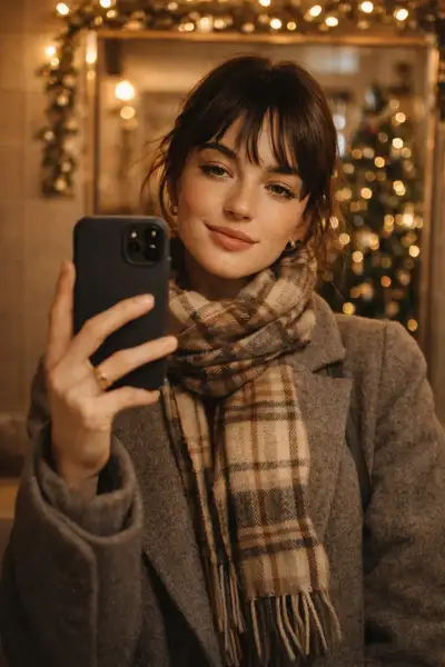 Cozy Café Mirror Selfie Prompt