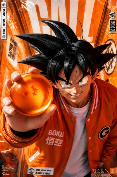 End Frame Character Holding Dragon Ball