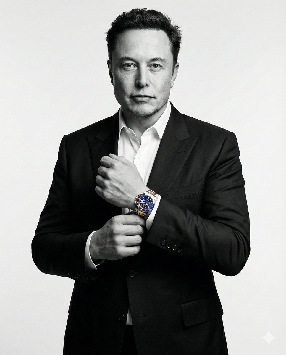 Luxury Elon Musk Wristwatch Advertisement Photo Generation
