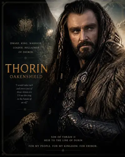 Thorin Oakenshield cinematic character poster