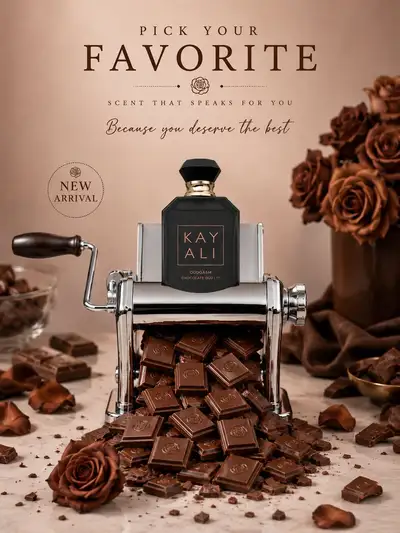 Luxury Perfume Ad with Pasta Machine