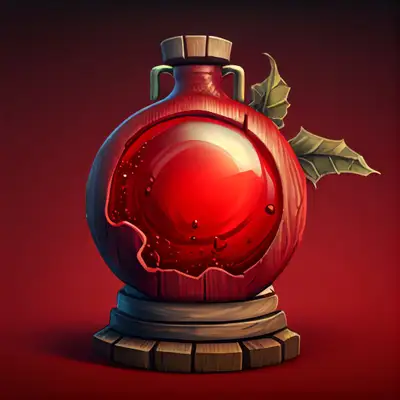 Actif isolé de potion rouge pour jeu