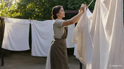 Kling Video 3.0: cena poética de quintal e cozinha rural
