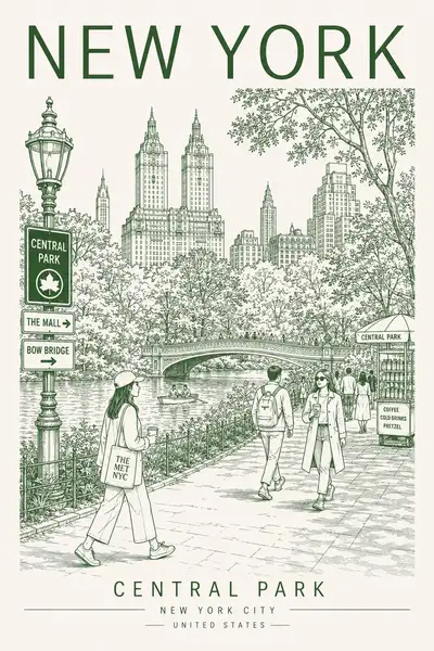 Minimalist Travel Poster Line Art for [CITY NAME]