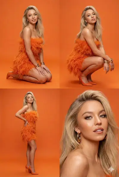 Monochromatic Orange High-Fashion Editorial