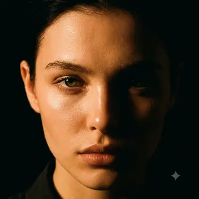 Extreme Close-Up Cinematic Face Portrait