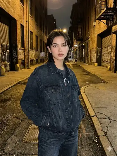 Cinematic Night Street Portrait