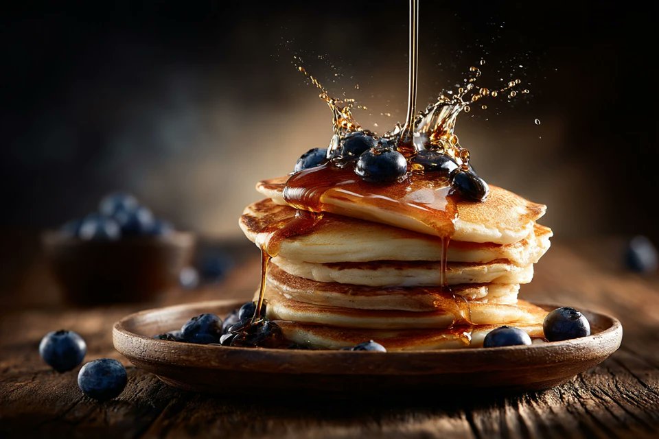 Advertising style food photography with floating splash