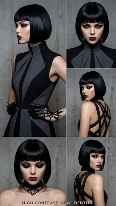 High Contrast Fashion Portrait Prompt