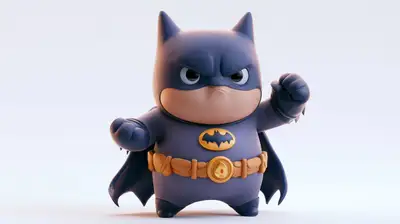 Fat Cartoonish Cute Character Epic Pose