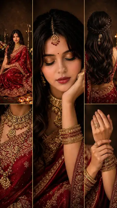 Luxury Indian Bridal Editorial Collage