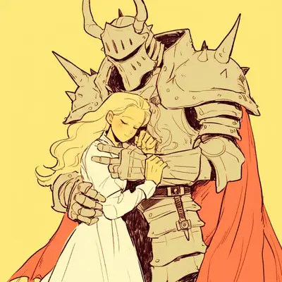 Knight Protects Princess
