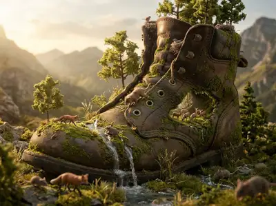 Colossal object reimagined as a living wildlife biome