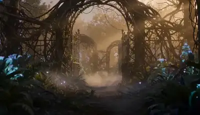 Bio-luminescent Garden Robot Cinematic Video Prompt