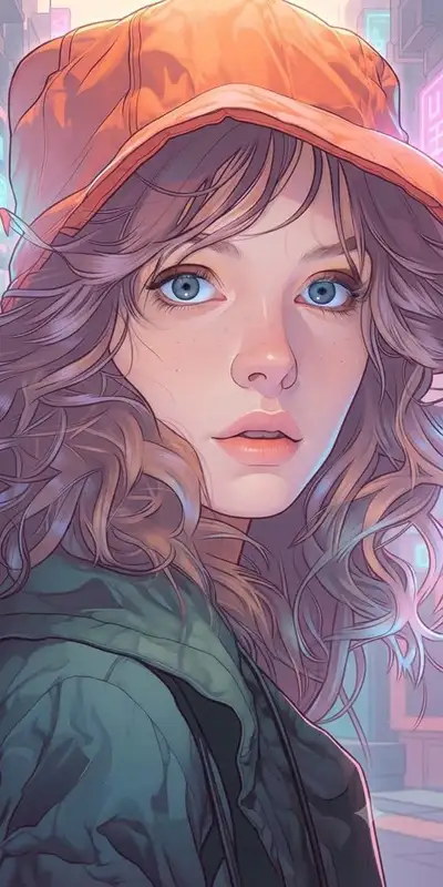 Portrait de personnage façon roman graphique pictural