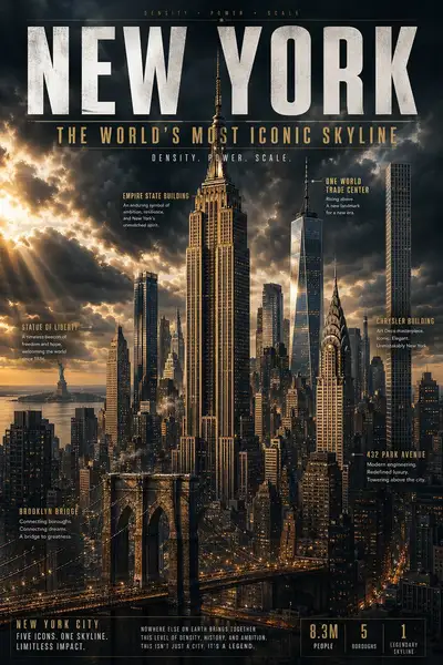 Blockbuster Editorial City Poster