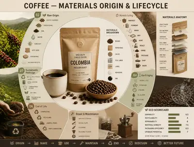 Product lifecycle sustainability infographic