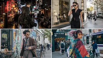 Prompt für spontanes Street-Fashion-Influencer-Bild