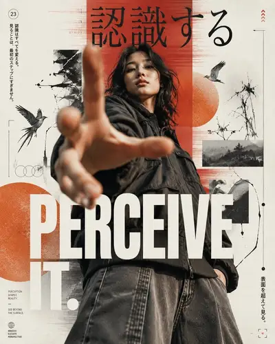 コラージュグラフィックを用いた日本のストリートウェア誌ポスター