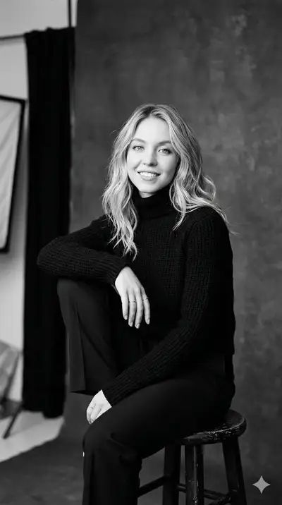 Timeless Black and White Studio Portrait