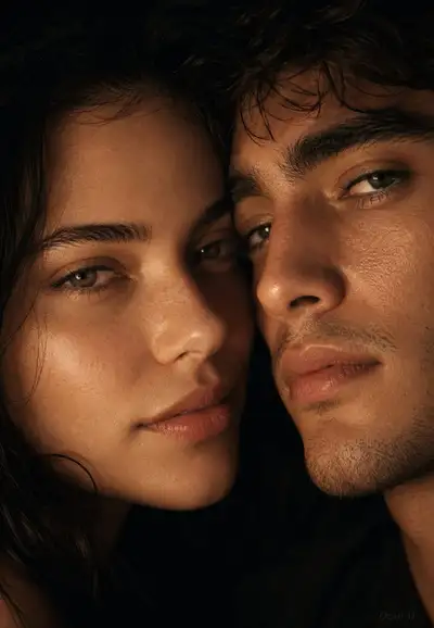 Obsessive Intimate Couple Skin Portrait