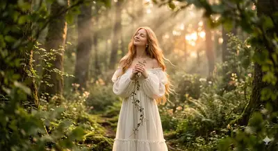 Enchanted Forest Golden Hour Portrait