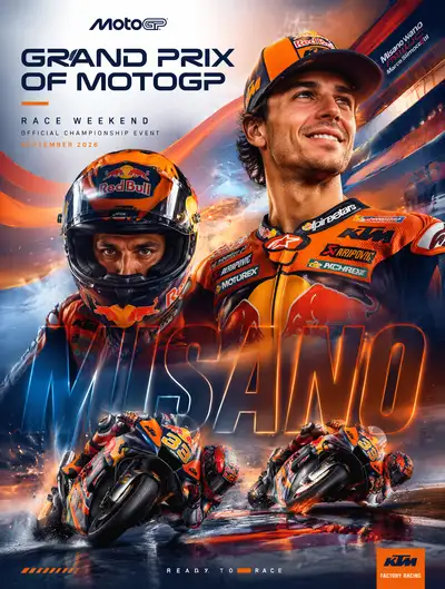 Official style MotoGP championship racing poster