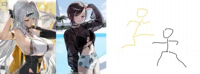 Multi-Character Pose Control from Hand-Drawn Sketches