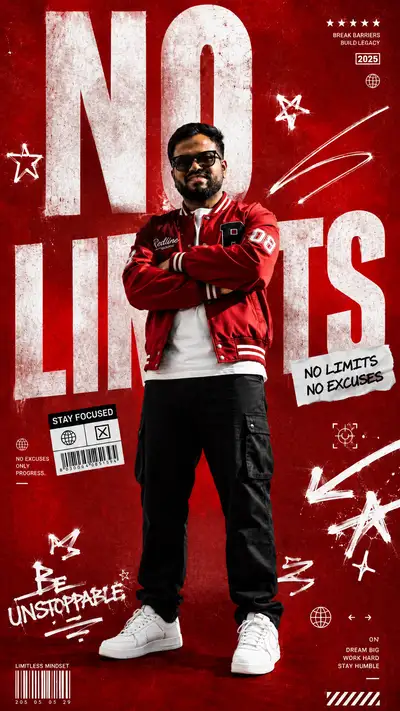 Red Varsity Jacket Streetwear Editorial Portrait