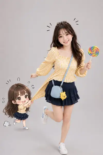 Chibi Anime Photoreal Studio Portrait