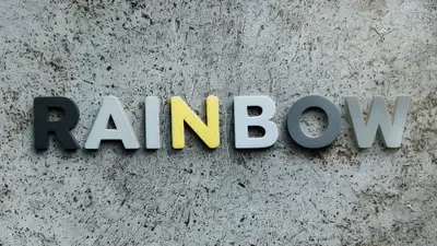 Grey Text Rainbow Ideogram Prompt