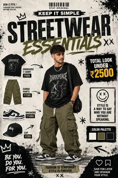 Gen-Z Streetwear Fashion Poster Prompt