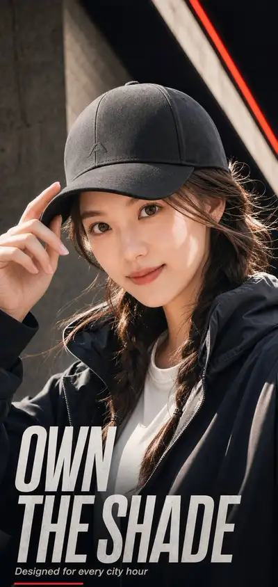Premium Baseball Cap Advertising Poster