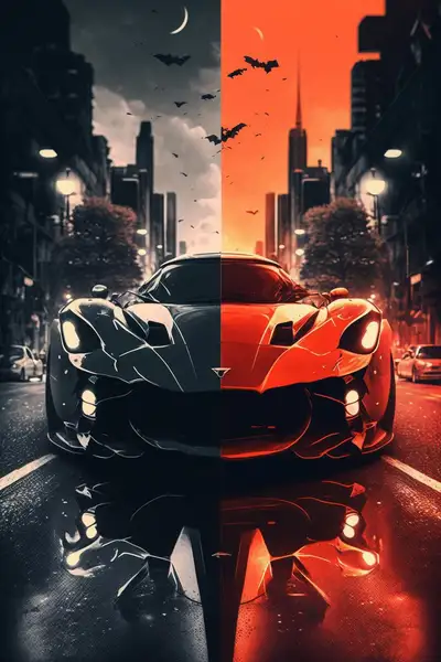 Semirealistic Car Poster Prompt