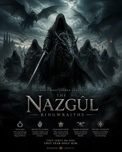 The Nazgul Ringwraiths cinematic character poster