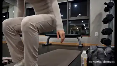 Vlog de gimnasio con estética de videocámara DV