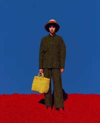 Cinematic Fashion Editorial with Color Blocking