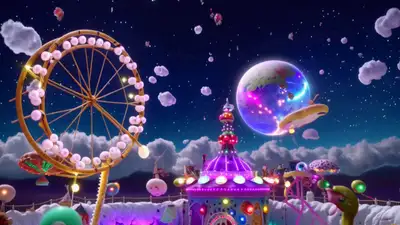 Surreal Carnival in Cosmic Void T2V Prompt