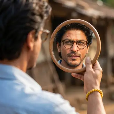 Cinematic SRK Mirror Reflection Portrait
