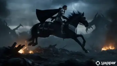 Warrior Queen Riding Through Dark Realm