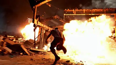 High-Speed Explosive Chase Cinematic